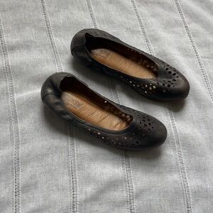 Josef Seibel Gray Leather Pippa Ballet Flats